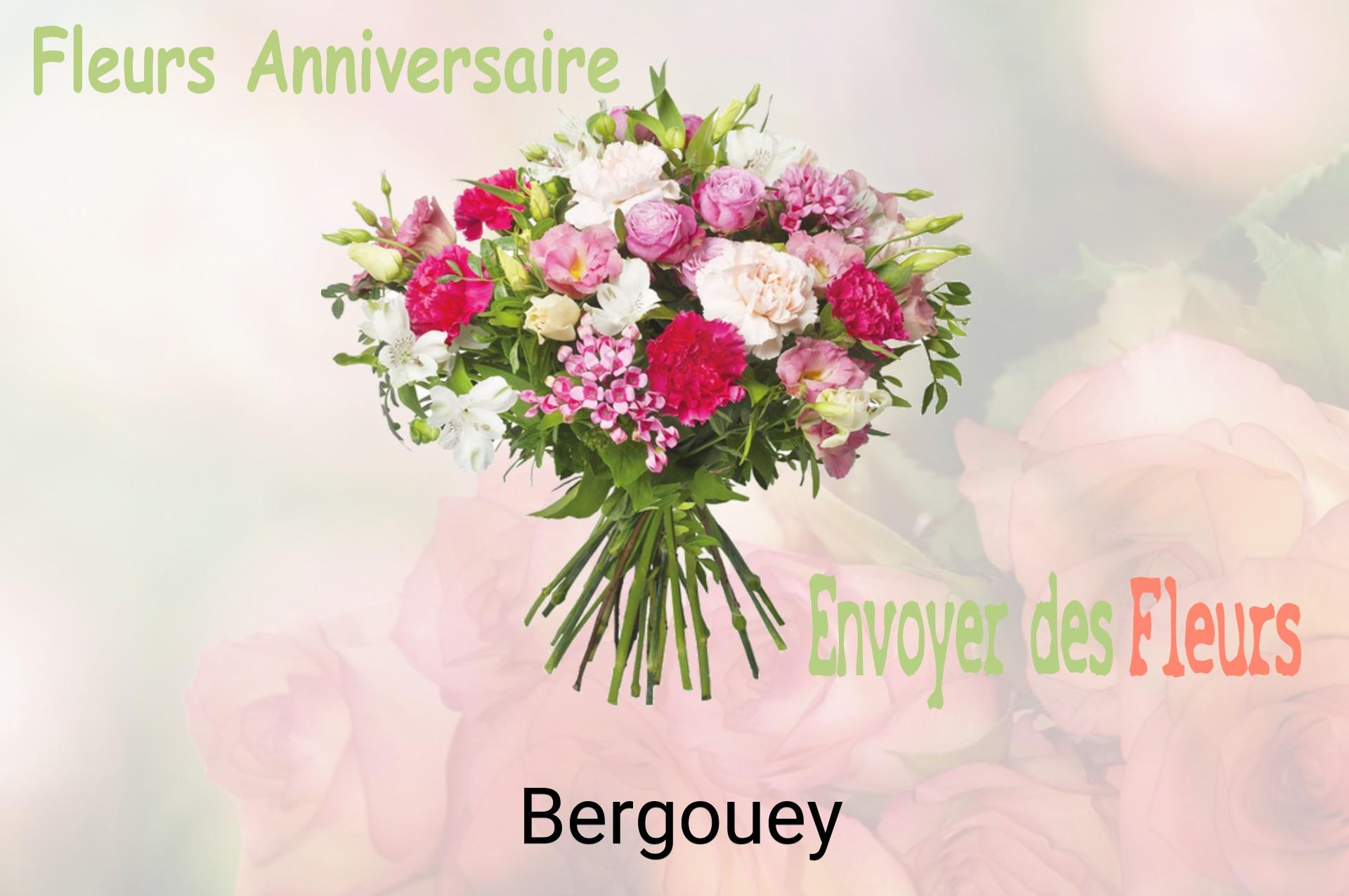 Bouquet de fleurs d’anniversaire livré à Bergouey